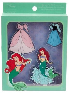 NWT Disney Loungefly The Little Mermaid Princess Ariel Magnetic Paper Doll Pin